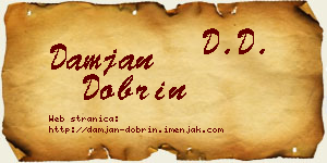 Damjan Dobrin vizit kartica